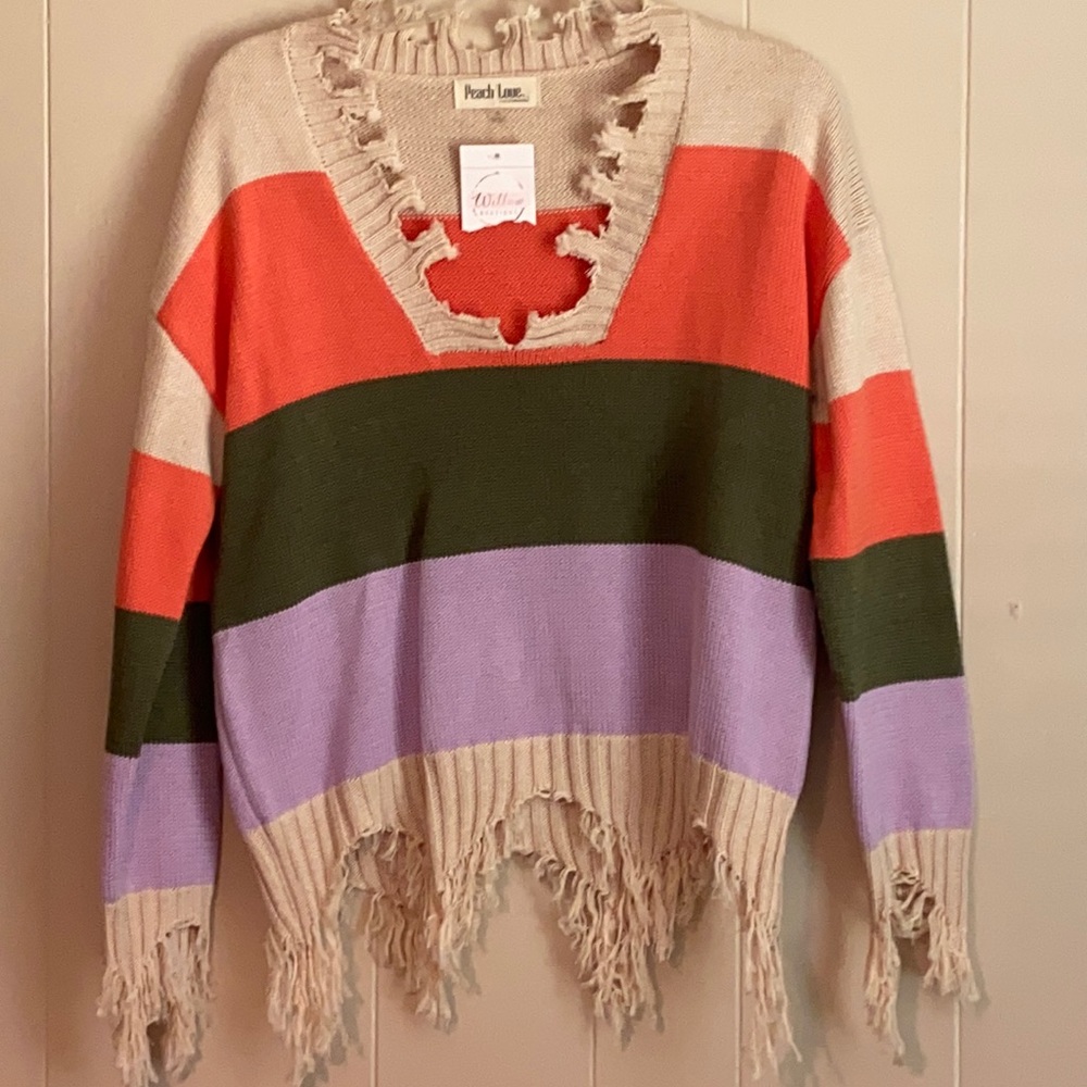 Multicolored sweater new with tags 1X